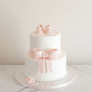 Gâteau baptême Chaussons