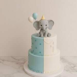 Gâteau Baptême Eléphant